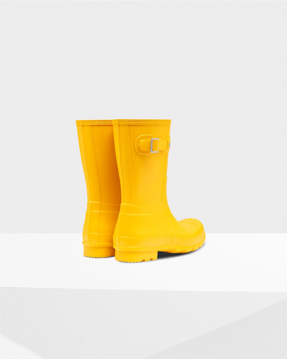 Hunter Original Short Rain Boots - Clearance Sale Mens Yellow - YTULMH893